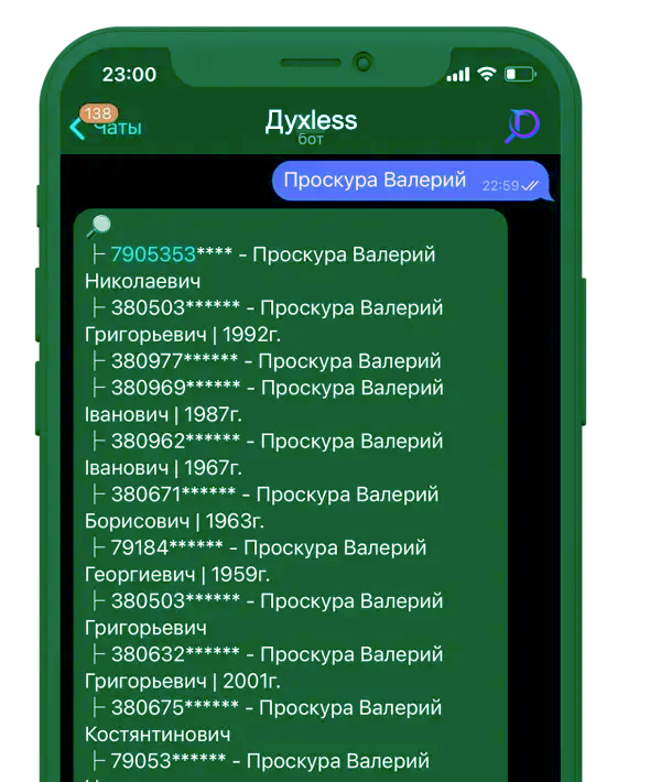 Поиск по имени и ФИО